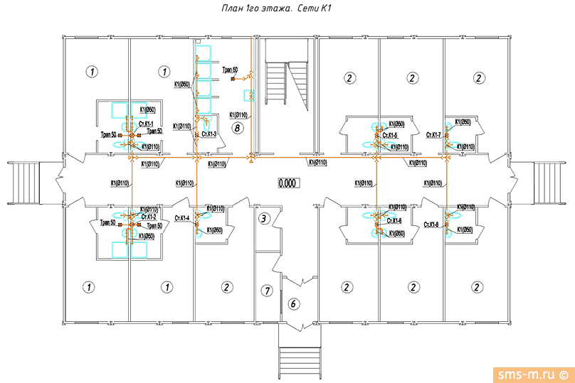 План сети К1 1 этажа