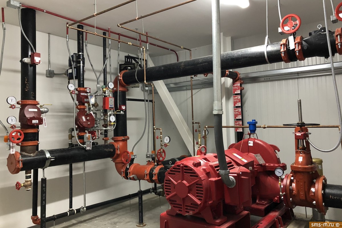 Вид внутри насосной станции