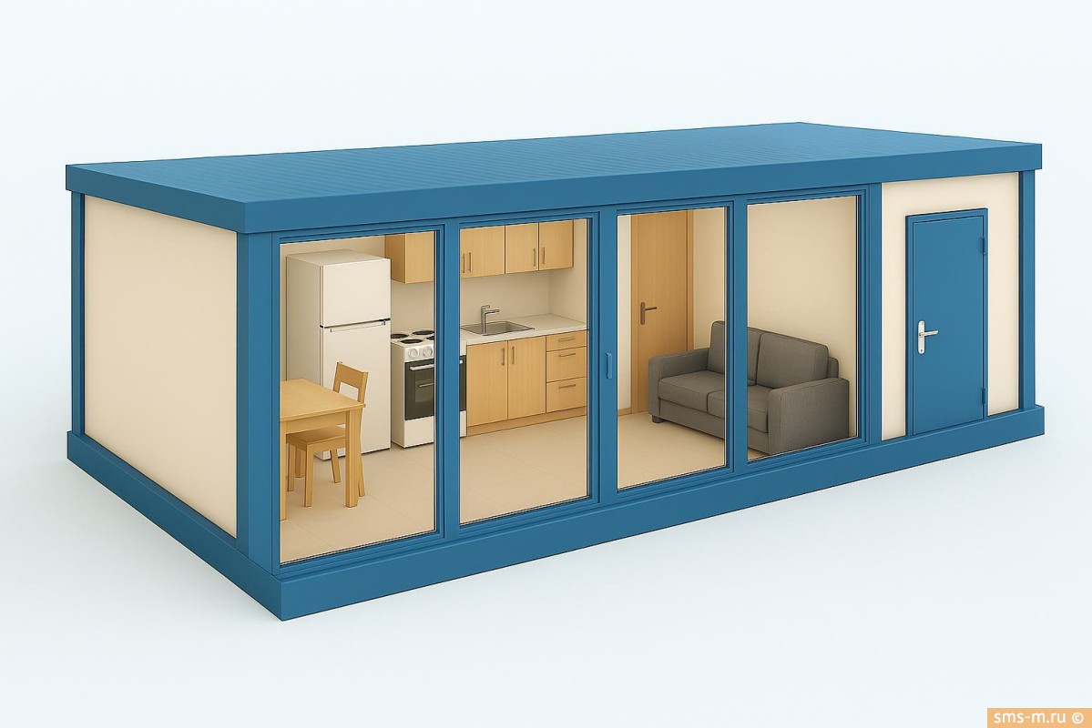 Фото Бытовка под летнюю кухню 6x2.4 м