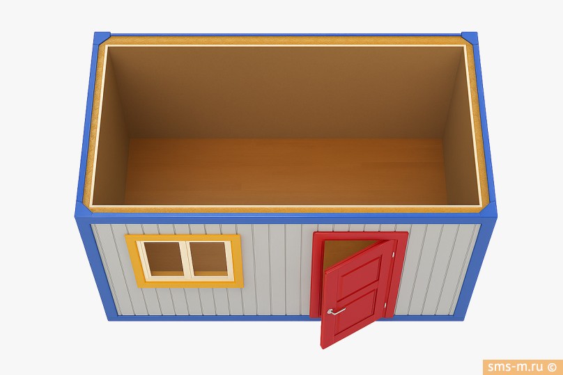 Фото Блок-контейнер из профнастила вид сверху