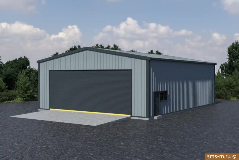 Общий вид гаража-ангара на 144 кв. м