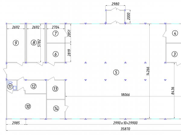 Фото 1 этаж - рабочие помещения