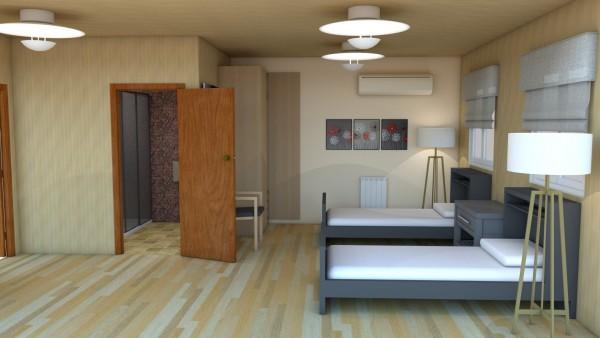 Фото Разумеется, комната оснащена системой отопления и кондиционером