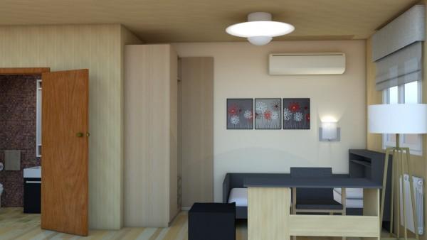 Фото А также шкаф и, разумеется, кондиционер с батареями отопления