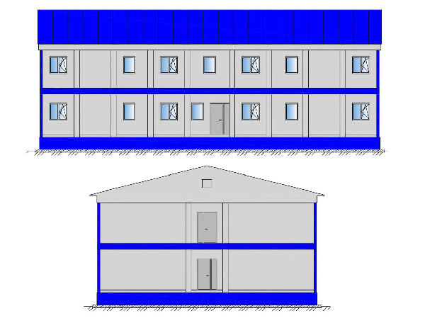 Фото Внешний вид здания на цокольном фундаменте