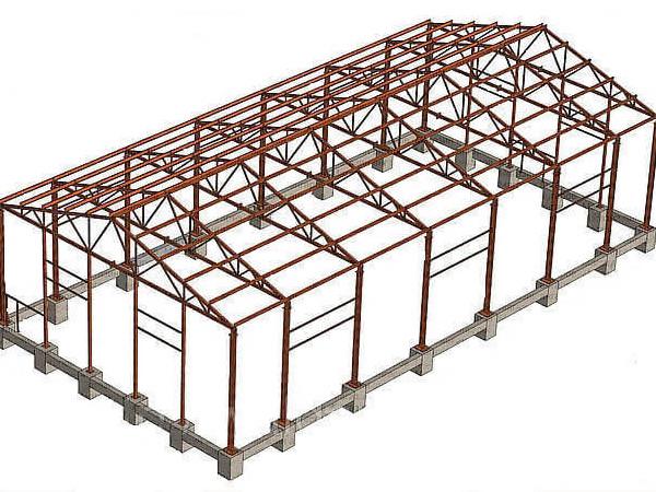 Фото Быстровозводимое каркасное здание из металлоконструкций
