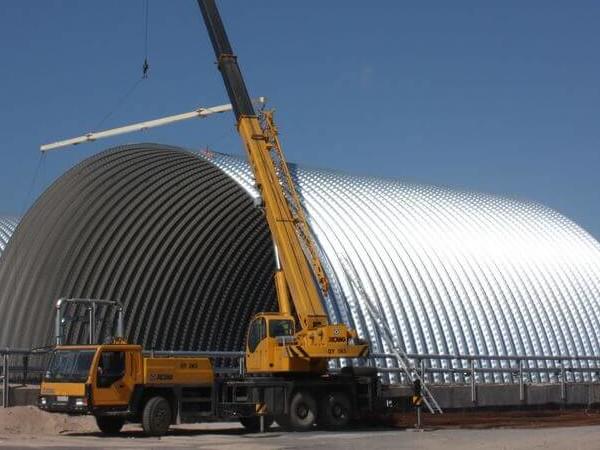 Фото Строительство бескаркасных ангаров