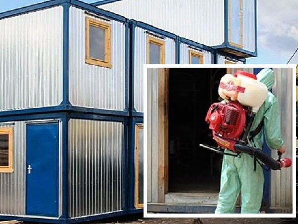 Фото Санитарная обработка бытовки