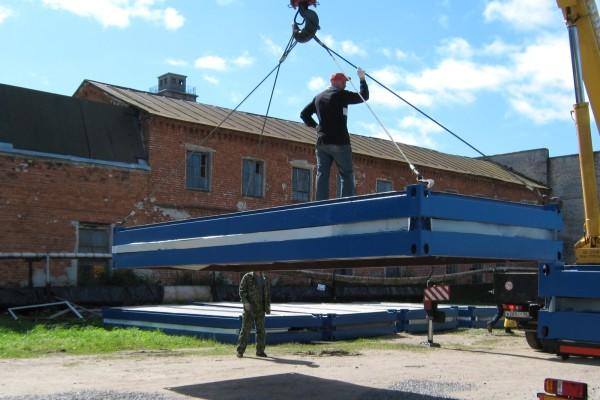 Фото Разгрузка сборно-разборных модулей