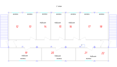 Фото Административное здание 22 блока - планировка 2 этажа