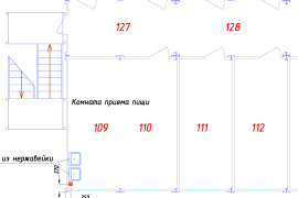 Фото Планировка трехэтажного общежития - 3 этаж