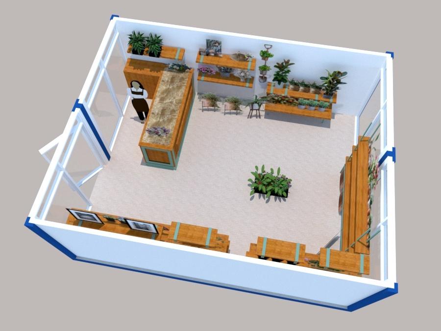 Иконка Цветочный павильон 2 блока