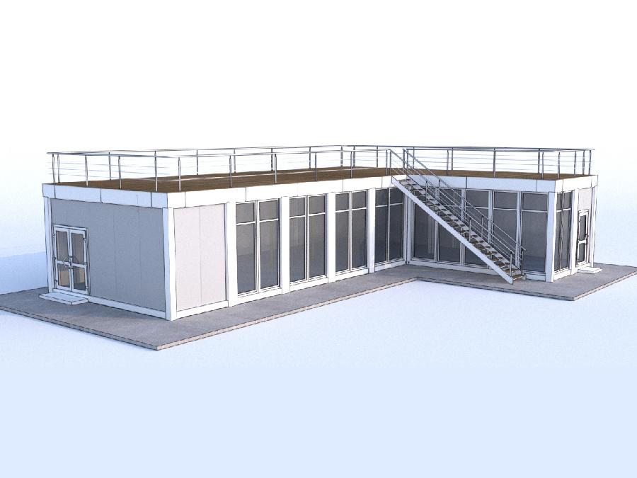 Иконка Офис с террасой