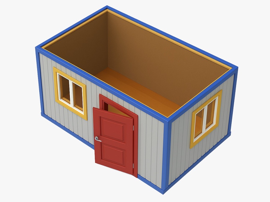 Иконка Блок контейнер из профлиста 3x2.4