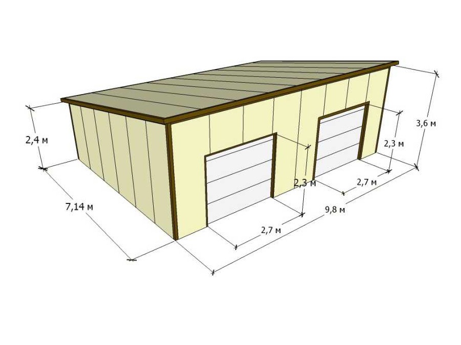 Иконка Гараж на две машины 70 кв.м