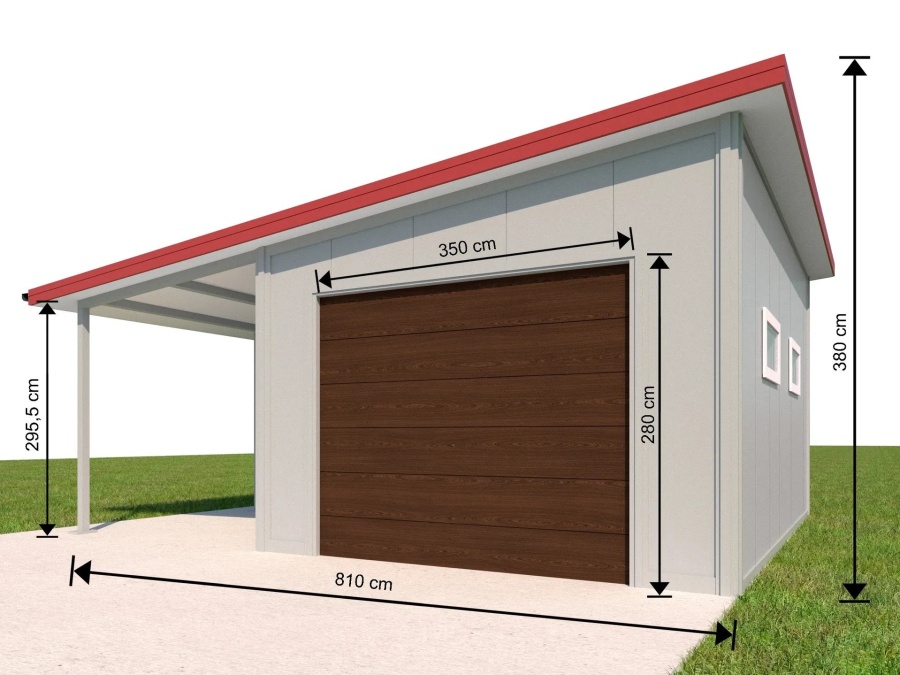 Иконка Гараж один авто с навесом